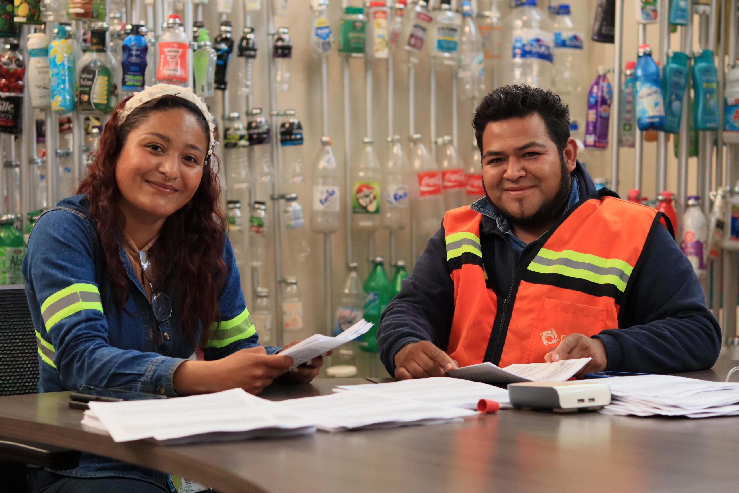 PetStar employees at work in the museum auditorium