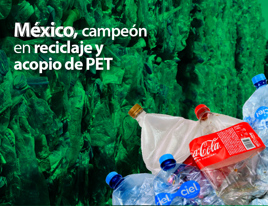 México es uno de los países que más acopia y recicla PET.