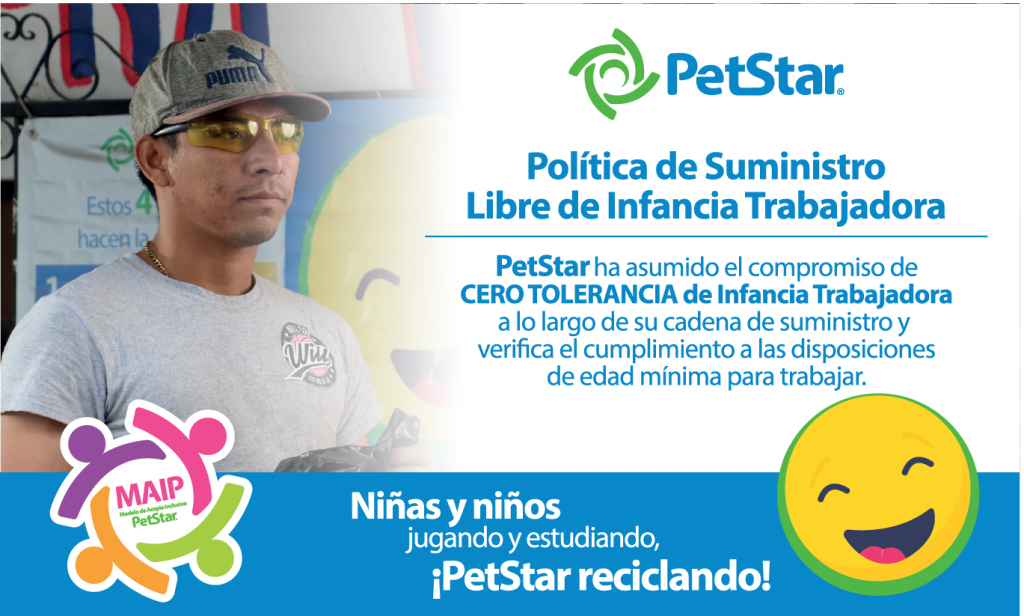 Infografía Política de suministro libre de infancia trabajadora de PetStar